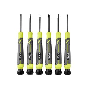 6-PIECE PRECISION SCREWDRIVER SET WITH CUSHION GRIP HANDLES
