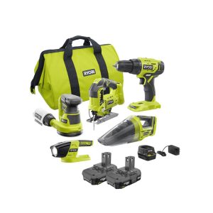 18V ONE+ BRUSHLESS 5-TOOL COMBO KIT WITH TWO 1.5 AH BATTERIES, 18V CHARGER, AND BAG
