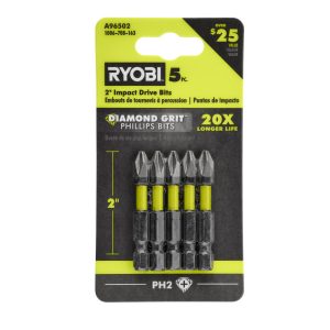 5 PC. 2" DIAMOND GRIT IMPACT DRIVE BITS